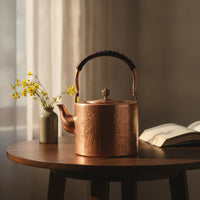 Stovetop Copper Tea Kettle Elegant Copper Kettle Versatile Boiling Vessel Classic for Kitchen