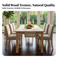 Solid Wood Dining Table Space-Saving Modern Wooden Dining Set Sturdy Construction Kitchen Table Set for 4 for Families, Restaurant Owners, Home Office
