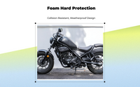 Carbon fiber motorcycle side bag, large