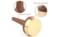 Band Display Stand Walnut Band Holder with Brass Base Jewelry Wooden Natural for Jewelers, Countertop Organization