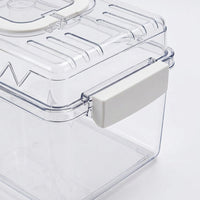 Portable Hamster Carrier and Cage, Full Transparent Acrylic Habitat with Handle, Portable Carrier for Dwarf Gerbils Mice Travel, Various Sizes
