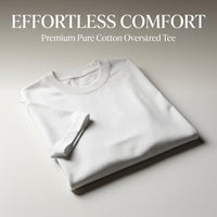 Oversized T-Shirt for Streetwear, Loose Neck Short Sleeve Casual Tee, Heavyweight Dropped Shoulder Design for Young Adults Everyday Comfort