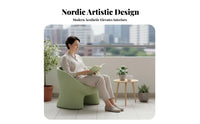 Nordic design Sculptural Loop Chair Indoor & Outdoor Use Seating Furniture Modern Design Lounge Seat Lightweight for Interior Designers, Apartment Dwellers, Balcony, Living Room, Office, Bedroom