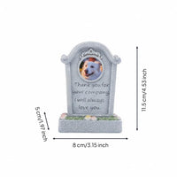 Resin Pet Tombstone Photo Frame Design Pet Remembrance Marker Outdoor Display Resin Headstone for Funeral
