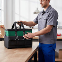 Wear-Resistant Square Tool Bag Thickened Heavy Duty Tool Bag Adjustable Shoulder Strap Padded Handle for Electricians