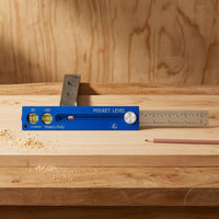 Two Bubble Vials Depth Marking Ruler Aluminum Alloy Sliding Ruler Level Stainless Steel Hand Tool Compact for Woodworkers, Carpenters, Horizontal Measurement