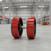 Polyurethane Wheel Assembly Heavy-Duty Pallet Truck Wheel with Bearings Smooth-Rolling Roller for Factories