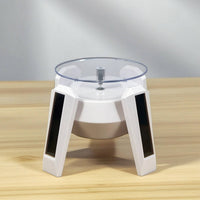 Solar Powered Display Stand 360 Degree Rotating Turntable with Clear Plate Rotating Display Stand Motorized Compact for Jewelers