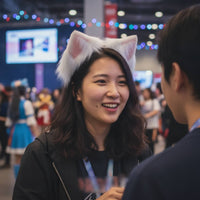 Eared Headband Soft and Fuzzy Headband with Animal Ears Soft Headwear for Adults, Teens, Cosplay