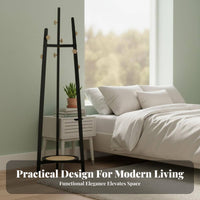 Space-Saving Unattached Standing Clothes Valet Multi-Functional Coat Rack Minimalist Design Clothing Storage Strong Load-Bearing for Apartment Dwellers, Homeowners, Adults, Small Areas, Living Room, Entryway, Walk-in Closet
