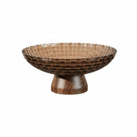 Elegant Design Pedestal Fruit Bowl Decorative Draining Fruit Basket with Stand Multi-Purpose High-Foot Candy Dish Easy to Clean for Coffee Table, Living Room, Party, Kitchen Counter