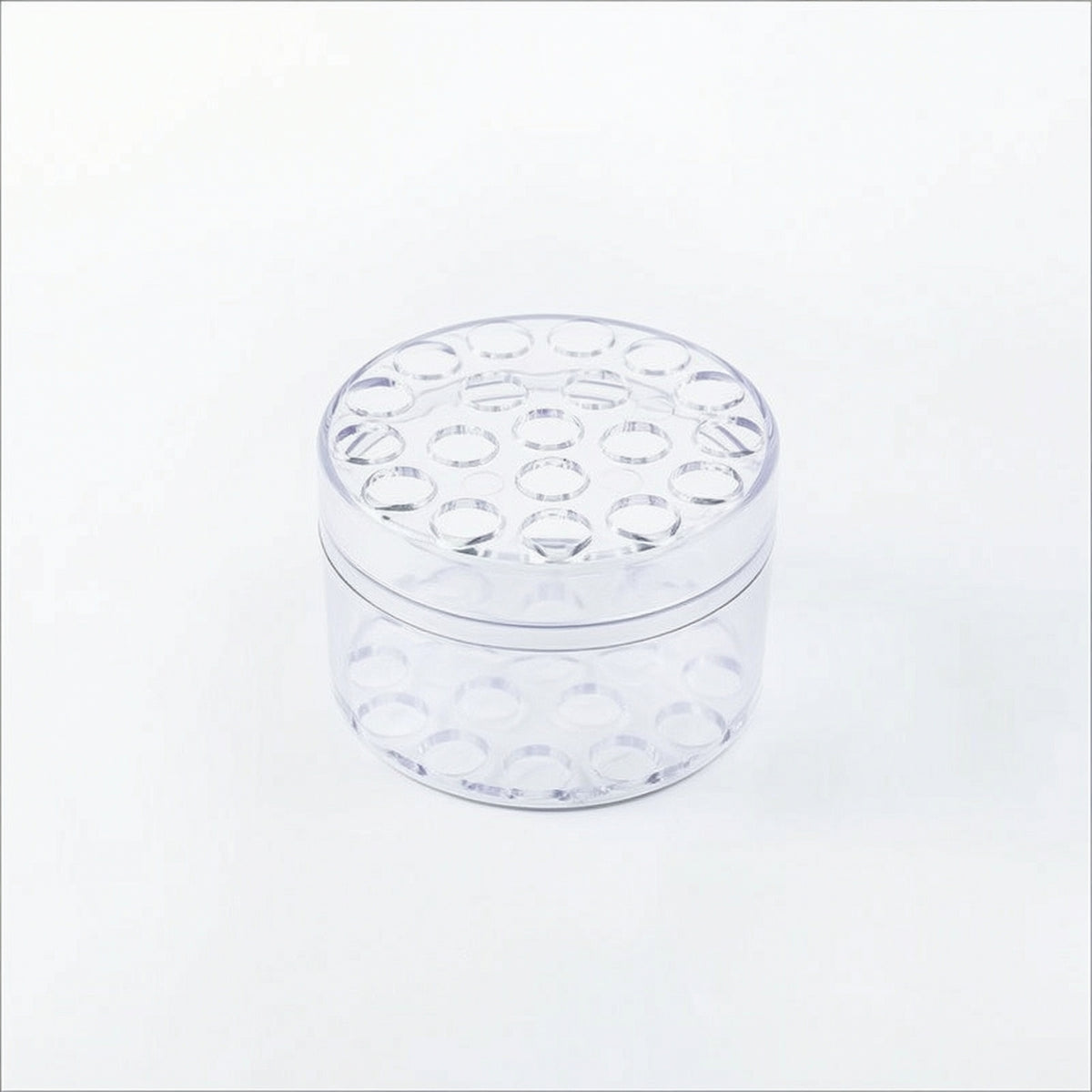 Transparent Flower-Arranging Holder Clear Holder with Perforated Top Cylindrical Floral Stem Organizer Compact for Florists, Diy Decorators, Vases, Table Centerpieces, Home Decor