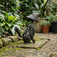 Metal Wildlife Figure Sculpture Decorative Canine Figurine Unique Metal Figurine for Gardeners, Patio, Yard