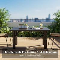 Foldable Folding Leg Dining Table Multi-Functional Portable Furniture Space-Saving Collapsible Surface Easy Setup for Apartment Dwellers, People with Small Areas, Living Room, Outdoor, Office, Kitchen