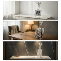 Decorative Easel Stand with Bow Freestanding Metal Display Easel Vintage Tabletop Display Stand Compact for Restaurateurs