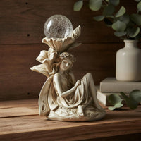 Fairy Statue Vintage Style Angel Statue Antique Finish Deity Ornament for Garden, Courtyard, Patio
