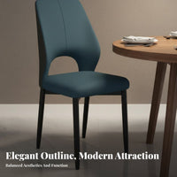 Light Luxury Design Upholstered Dining Chair Easy to Clean Modern Leather Dining Chair High-Density Foam Cushion Long-Lasting Construction for Restaurant Owners, Interior Designers, Apartment Dwellers, Hotel, Living Room