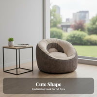 Frameless Construction Highsupportive Bean Bag Space-Saving Beanbag Lounger comfortable Floor pillow Lightweight for Children, Students, Bedroom, Balcony, Playroom, Living Room