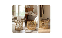 Handwoven Rattan Basket Airy Rattan Basket with Handles Versatile for Bedroom