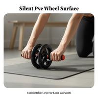 Double Wheel Abdominal Wheel Quiet Function Abdominal Wheel Portable Design Long-Lasting Construction for Beginners