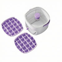 Ice Cube Tray with Storage Bin Two-Layer Ice Cube Tray with Scoop Container 50-Grid Compact for Hosts, Freezer, Home Kitchen