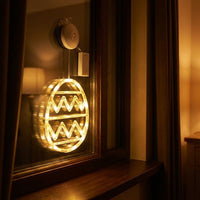 LED Easter Egg Lights Colorful Egg Ornament Battery Operated Hanging Lamp for Spring Decorations Window Tree Party