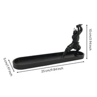 Katana-Style Incense Tray with Samurai Decorative Incense Stick Holder Black Elegant for Home Office