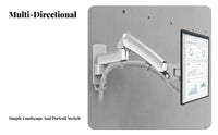 Counterbalance System Wall Mount Monitor Arm Space Saving Gas Hydraulic Monitor Bracket Ergonomic Design Full Motion Wall Bracket Heavy Duty for Office Workers, Gamers, Gaming Room