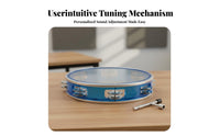Educational Tunable Tambourine Compact Size Headed Tambourine Crisp Sound Percussion Instrument Even Burrsmooth Finish for Music Beginners, Musicians, Classroom Setting, Performance, Dance Class, Party