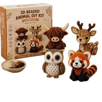 3D Beaded Animal Craft Kit - DIY Bead Art Set