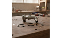 DN50 Drum Faucet with Bent Spout Angled Barrel Discharge Faucet with Sealing Rings Threaded for Industrial