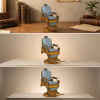 Barber Chair Model Vintage-Style Miniature Barber Chair Retro Collectible for Barbers, Bookshelf, Office Desk