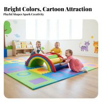 17 Pieces Modular Design Sensory Integration Play Equipment Waterproof Soft Foam Climbing Blocks Easy to Clean Indoor Foam Climber Set for Toddlers, Babies, Preschoolers, Kindergarten, Early Learning Center, Playroom