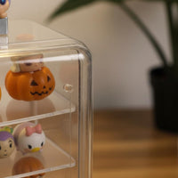 Display Case Removable Shelves Clear Acrylic Figurine Case Dustproof Toy Display Box for Collectors, Desktop