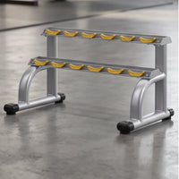 Two-Tier Dumbbell Rack Stable Dumbbell Rack with Cradles Double-Layer Freestanding for Fitness Enthusiasts, Athletes, Home Gym