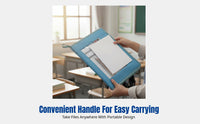 L-Shaped Transparent Multi-Compartment Document Bag, Large Capacity Subject Organizer, Student Handheld Exam Paper Storage,