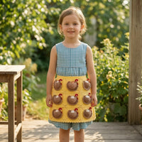 Crocheted Egg Collecting Apron with Pockets Rustic Crochet Egg Apron Multi-Pocket Textured for Gardeners