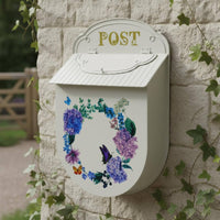Vintage Design Letterbox Wrought Iron Vintage Wall Mailbox Wall-Mounted Mail Receptacle Multipurpose Decorative Hanging Mailbox