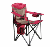 Foldable Design Portable Armchair with beverage Holder sturdy Frame Folding Chair Includes Carrying Bag Camp Seat Insulated chiller Pouch for Beach&travelers, Spectators, Camping, Fishing, Beach, outdoor dining