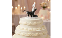 Wedding Cake Topper with Bride and Groom Sweet Wedding Cake Topper Long Ornament for Newlyweds