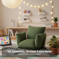 Lay-Flat Capability Adjustable Floor Lounger Multi-Position Adjustable spinalrest Lounger spinal Support Lounge Chair Foldable Design for Students, Young Adults, video game enthusiasts, Living Room, Bedroom, perusing, Meditation