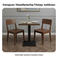 Retro Design Cross-Back Chair Distressed Finish Cross-Back Cafe Chair Industrial Design Dining Seating Sturdy Construction for Restaurant Owners, Homeowners, Event Planners, Cafe, Kitchen, Living Room, Events