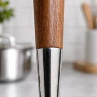 Long-Handled Soup Spoon Mirror-Polished Kitchenware Lotus-Petal Shape