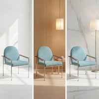 Upholstered Dining Chair Comfortable Upholstered Armchair Supportive Dining Chair for Bedroom
