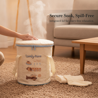 Foldable Foot Spa Bucket for Soaking Feet and Calves, Portable Insulated Foot Bath for Home, Dorm, Travel