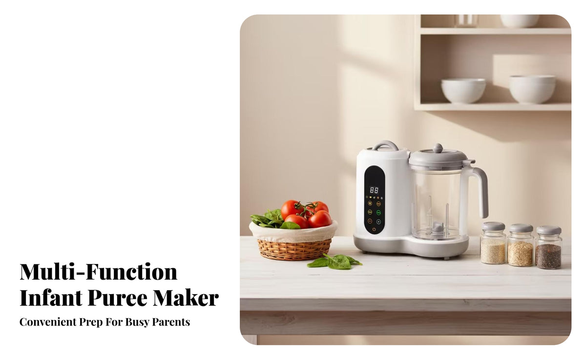 Steaming Infant Food Processor Steamer Transparent Jug Infant Food Steamer Blender Digital Display Puree Maker Touch Buttons for Parents, Babies