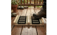 Wooden Boot Scraper Brush Dense Bristles Wooden Shoe Brush Footwear Cleaner Natural Wood Portable for Entryway