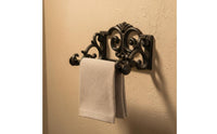 Rustic Cast Iron Paper Holder Sturdy Duty Cast Iron Paper Towel Rack Retro Bathroom Tissue Dispenser for Hotel