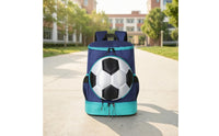 Multi-Compartment Soccer Backpack with Ball Pocket Lightweight Soccer Backpack Splash-Resistant Bag Padded for Athletes, Kids, Students, School