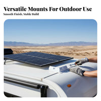 Resistant ABS Solar Panel Mounting Brackets Weatherproof Solar Panel Mounting Bracket Kit Waterproof ABS Corner Bracket Set for Boat Owners, DIY Enthusiasts, Flat Roofs, Caravan, Outdoor